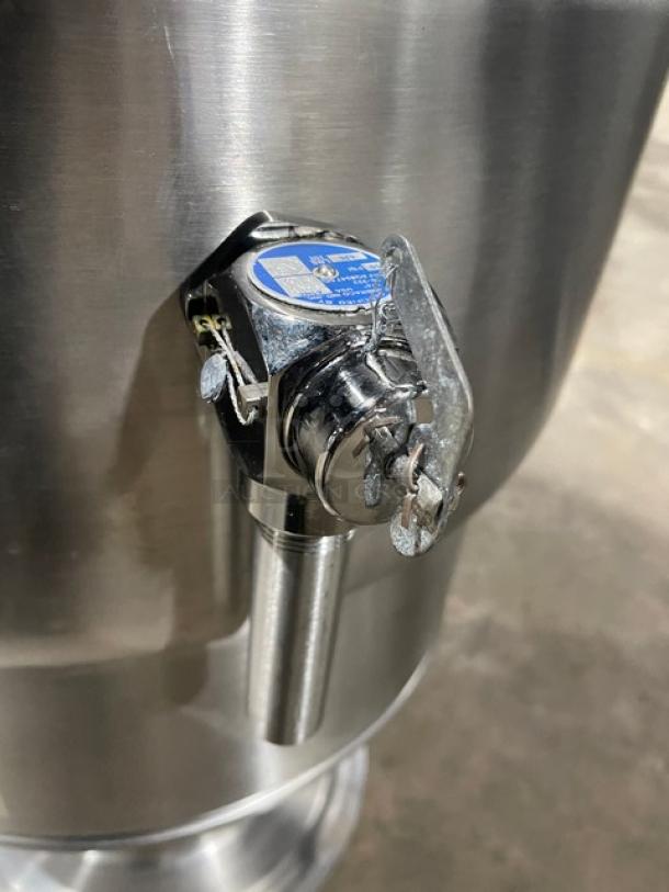 Blodgett Commercial Stainless Steel Electric Powered Stationary 2/3 Jacketed 20-Gal Pedestal Kettle! With Swing Spout Faucet! Model: KPS-20E SN: 111606S4178-5948! 208V 3 Phase! On Pedestal Style Base! - Image 9 of 11
