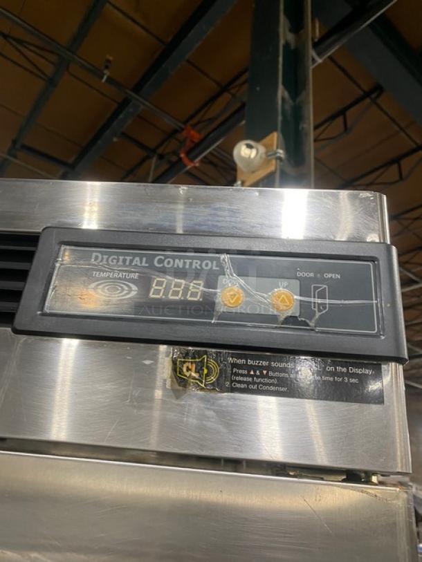 Blue Air Commercial Stainless Steel Solid 3 Door Reach In Refrigerator! With Digital Controls! With Poly Coated Wire Rack! Model: BSR72! 115V 1 Phase! On Casters! - Image 10 of 11