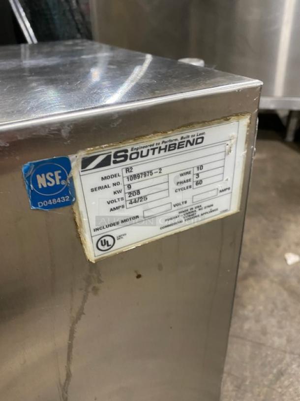 Southbend Rapid Steam Series Commercial Stainless Steel Eletric Powered Countertop Convection Steamer! Model: R2 SN: 10B97975-2! 208V 3 Phase! - Image 7 of 8