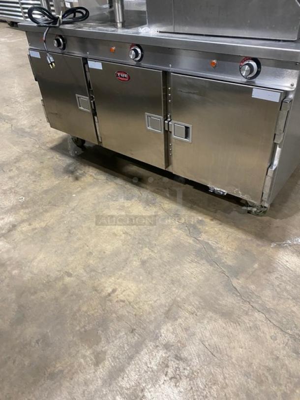 FWE Radiant Heat Series Commercial Stainless Steel Pass-Through Triple Section Undercounter Heated Holding Cabinet! With Individual Controls! Model: HLC-12D-3H-P SN: 154360401! 120V! On Casters! - Image 3 of 8
