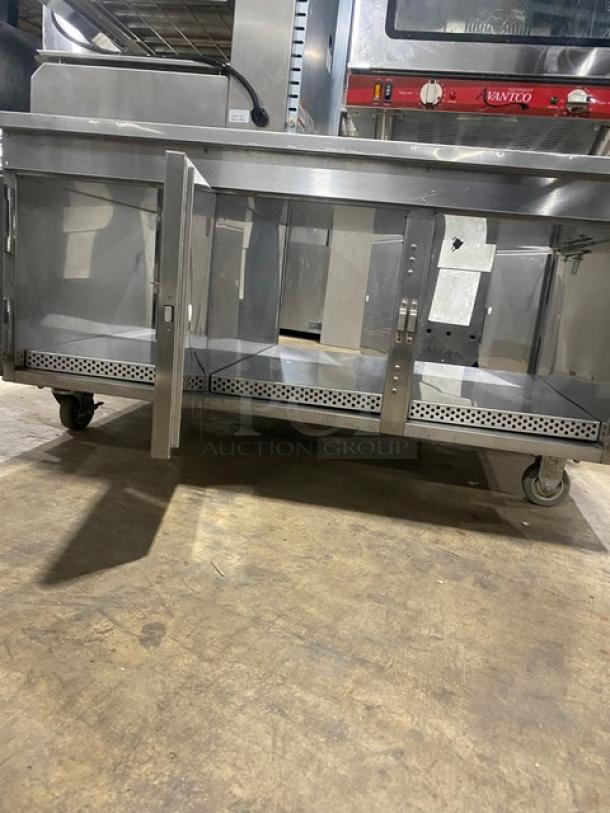 FWE Radiant Heat Series Commercial Stainless Steel Pass-Through Triple Section Undercounter Heated Holding Cabinet! With Individual Controls! Model: HLC-12D-3H-P SN: 154360401! 120V! On Casters! - Image 5 of 8