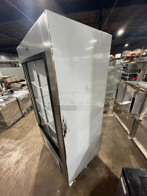 CoolTech Commercial Stainless Steel Reach In Merchandiser Refrigerator! With Poly Coated Wire Racks! Model: CUST-43SG SN: C73619! 120V 1 Phase! On Casters! - Image 2 of 8
