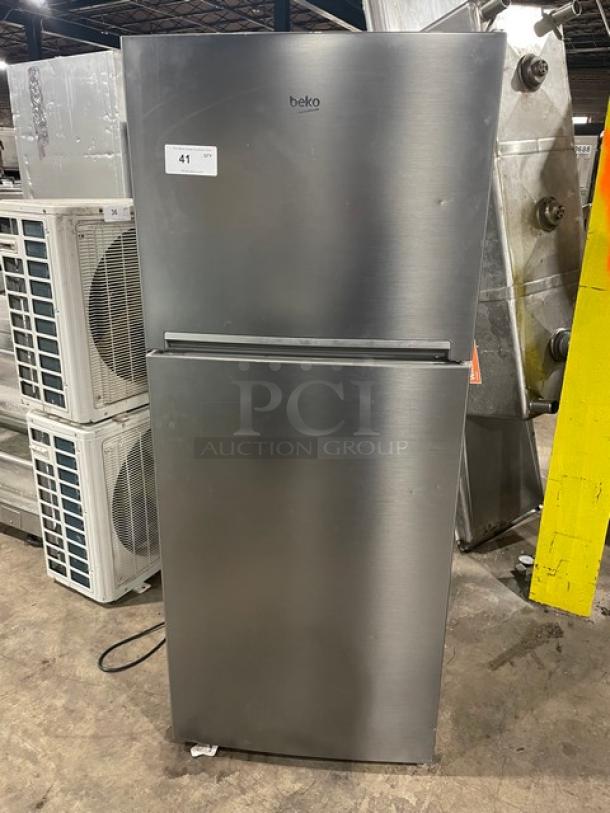 Beko Commercial Stainless Steel 2 Door Dual Sectioned Refrigerator/Top Freezer Combo! With Adjustable Shelving! Model: D70440NU SN: 22-116569-08! 120V! - Image 1 of 11
