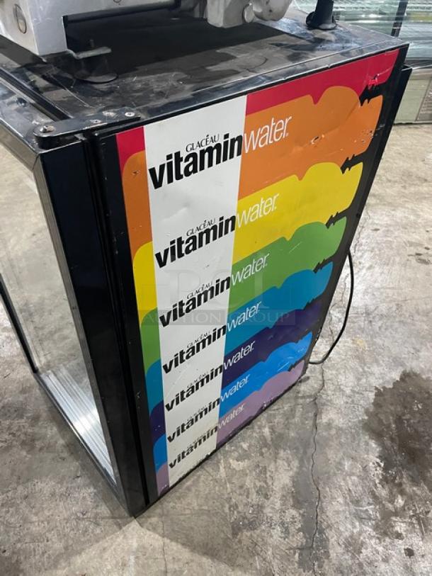 Frigoglass Commercial Black Single Glass Door Countertop Merchandiser Refrigerator! With Poly Coated Wire Racks! Model: UR30-CC SN: RO0281797048! 120V 1 Phase! - Image 2 of 7