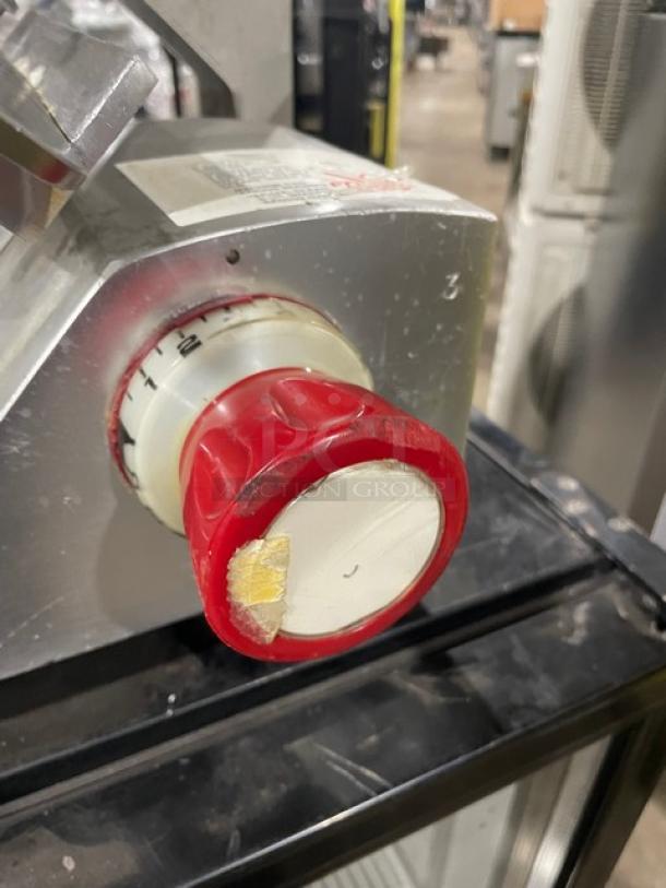 Fleetwood Commercial Heavy Duty Electric Powered Countertop Deli Meat Slicer! With 12" Blade! Model: 412E SN: 412300-35471! 115V 1 Phase! On Legs! - Image 6 of 8