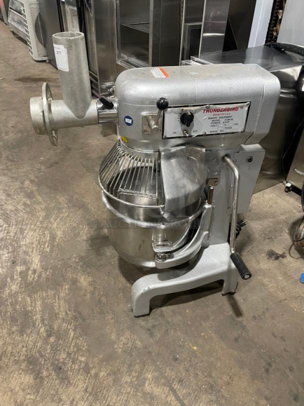 Thunderbird Commercial Heavy Duty 20 Qt. Planetary Mixer! With Stainless Steel Bowl Guard & Mixing Bowl! With Grinder Attachment! Model: ARM-02N! 115V 1 Phase! - Image 2 of 10