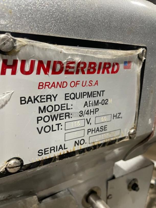Thunderbird Commercial Heavy Duty 20 Qt. Planetary Mixer! With Stainless Steel Bowl Guard & Mixing Bowl! With Grinder Attachment! Model: ARM-02N! 115V 1 Phase! - Image 9 of 10