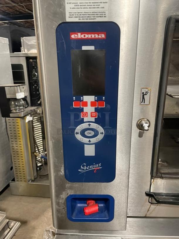 Eloma Genius Series Commercial Stainless Steel Electric Powered Double Stacked Combi Oven! With Digital Controls! With Built In Pan Holding Racks! On Legs! 2X Your Bid Make One Unit! - Image 8 of 10