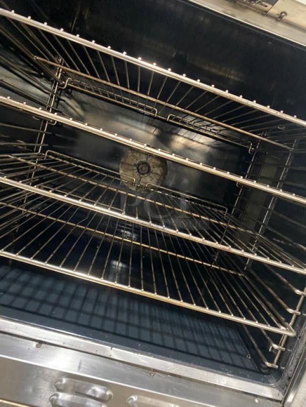 Duke Commercial Stainless Steel Electric Powered Double Stacked Convection Oven! With Thermostatic Controls! With Wire Oven Racks! Model: E101-EV SN: 20ABJG0194! 208V 3 Phase! On Legs! 2X Your Bid Makes One Unit! - Image 6 of 10
