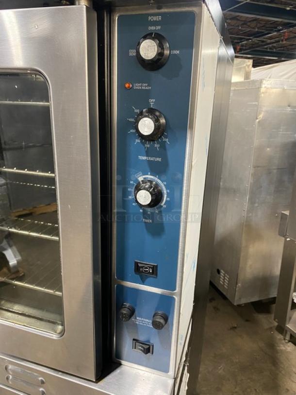 Duke Commercial Stainless Steel Electric Powered Double Stacked Convection Oven! With Thermostatic Controls! With Wire Oven Racks! Model: E101-EV SN: 20ABJG0194! 208V 3 Phase! On Legs! 2X Your Bid Makes One Unit! - Image 7 of 10