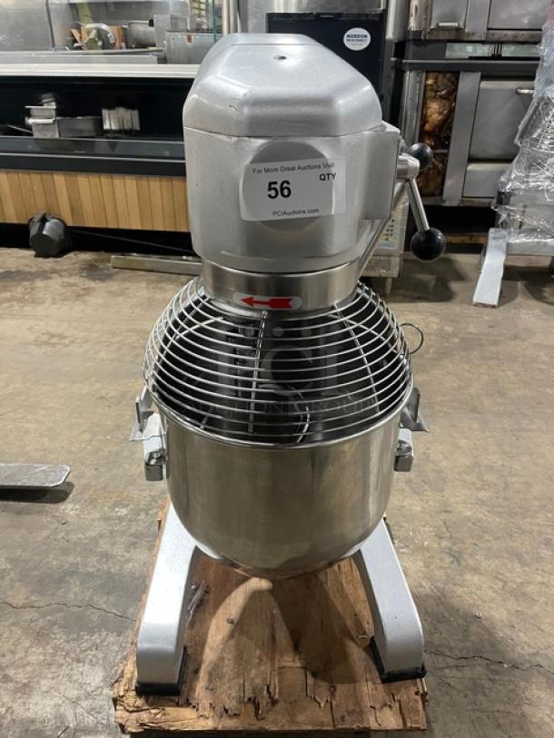 Galaxy Commercial Heavy Duty 20 Qt. Planetary Stand Mixer! With Stainless Steel Bowl Guard & Mixing Bowl! With Spiral Dough Hook Attachment! Model: 177GMIX20 SN: 042100162! 110V! - Image 1 of 9