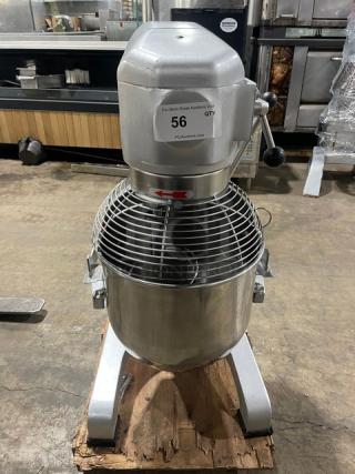 Galaxy Commercial Heavy Duty 20 Qt. Planetary Stand Mixer! With Stainless Steel Bowl Guard & Mixing Bowl! With Spiral Dough Hook Attachment! Model: 177GMIX20 SN: 042100162! 110V!