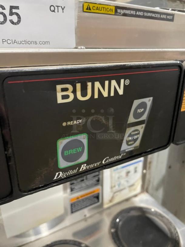 Bunn Commercial Stainless Steel Electric Powered Countertop Automatic Twin Coffee Brewer! With 2 Upper & 2 Lower Warmers! With Digital Controls! Model: CDBC2/2TWIN SN: TWIN055798! 120/208-240V 1 Phase! On Legs! - Image 7 of 9