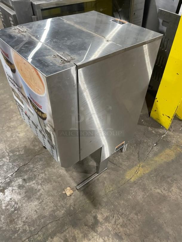 Bunn Dunkin Donuts Style Commercial Stainless Steel Electric Powered Countertop 5-Flavor Hot Chocolate/Cappuccino Hot Beverage Machine! With Hot Water Dispenser & Digital Controls! With Hoppers! Model: IMIX-5 SN: IMIX029357! 120/208-240V 1 Phase! On Legs! - Image 3 of 8