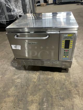 TurboChef Subway Style Commercial Stainless Steel Electric Powered Countertop High-Speed Rapid Cook Oven! With Digital Controls! Model: NGC SN: NGC-14788! 208/230-240V! On Legs!