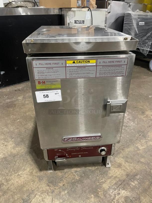 Southbend Simple Steam Series Commercial Stainless Steel Electric Powered Countertop 5-Pan Steamer! With Built In Pan Holding Rack! Model: EZ-5 SN: 07F46349-2! 208V 1 Phase! - Image 1 of 8