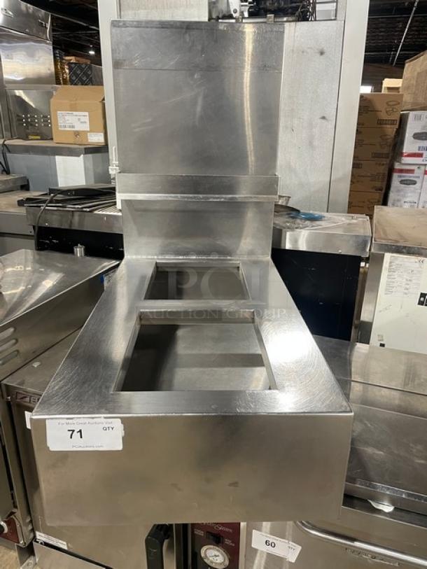 Custom Commercial Stainless Steel 2 Compartment Condiment/Silverware Organizer! With Back Splash! - Image 1 of 7