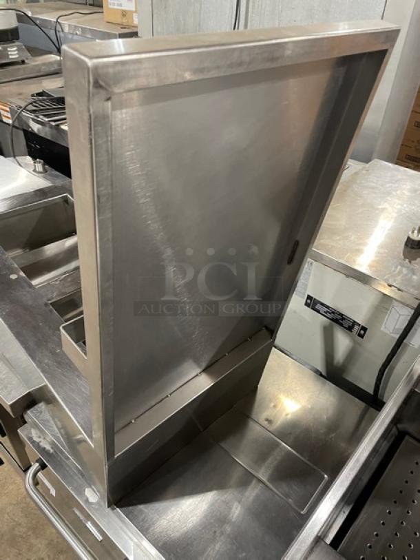 Custom Commercial Stainless Steel 2 Compartment Condiment/Silverware Organizer! With Back Splash! - Image 6 of 7