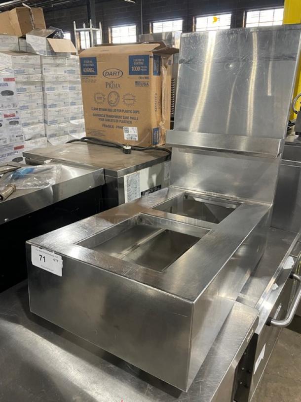 Custom Commercial Stainless Steel 2 Compartment Condiment/Silverware Organizer! With Back Splash! - Image 7 of 7