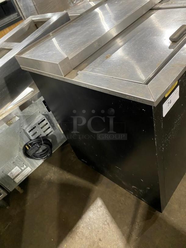 Fogel Commercial Black Powder Coated Back Bar Bottle Cooler! With Stainless Steel Top & Double Sliding Lids! Model: BC-50DBST SN: 2003100019! 115V 1 Phase! - Image 2 of 8