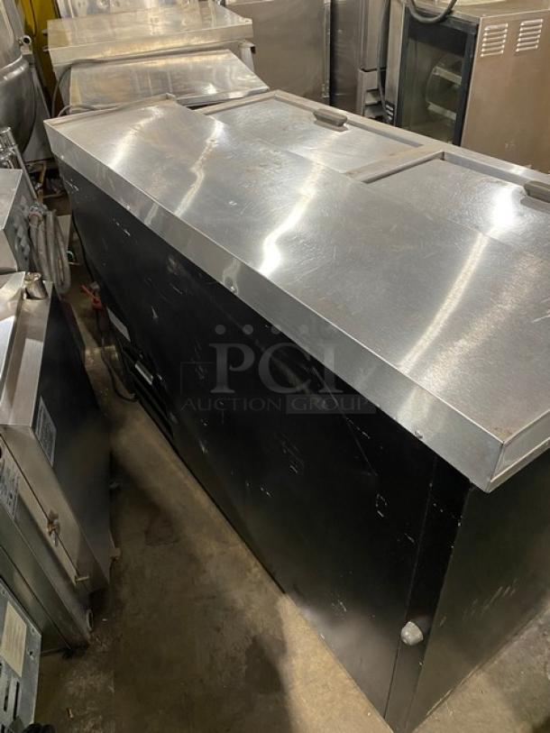 Fogel Commercial Black Powder Coated Back Bar Bottle Cooler! With Stainless Steel Top & Double Sliding Lids! Model: BC-50DBST SN: 2003100019! 115V 1 Phase! - Image 3 of 8