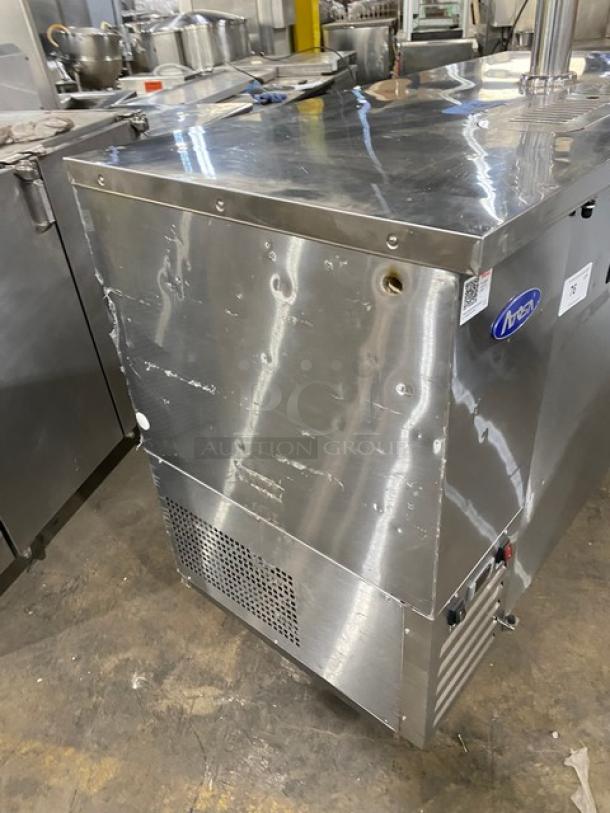 Atosa Commercial Stainless Steel 2 Door Back Bar Cooler/Direct Draw Kegerator! With Single Tower Double Tap! With Drip Tray! Model: MKC58 SN: MKC58AUS10031B091600C40018! 115V 1 Phase! On Casters! - Image 2 of 11