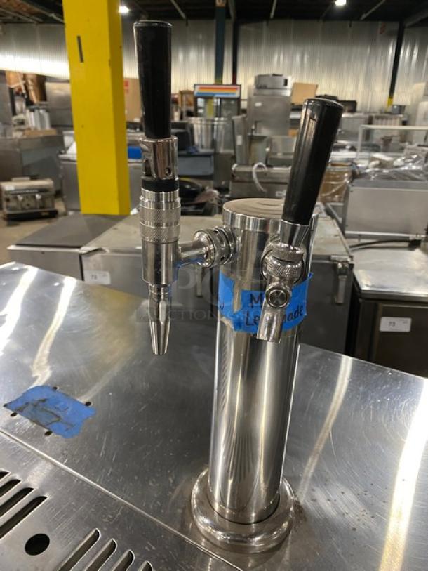 Atosa Commercial Stainless Steel 2 Door Back Bar Cooler/Direct Draw Kegerator! With Single Tower Double Tap! With Drip Tray! Model: MKC58 SN: MKC58AUS10031B091600C40018! 115V 1 Phase! On Casters! - Image 5 of 11