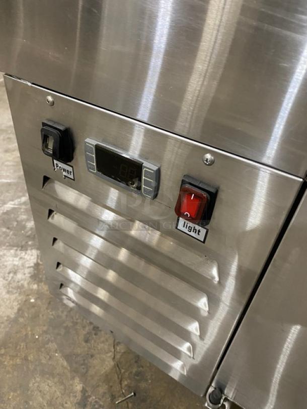 Atosa Commercial Stainless Steel 2 Door Back Bar Cooler/Direct Draw Kegerator! With Single Tower Double Tap! With Drip Tray! Model: MKC58 SN: MKC58AUS10031B091600C40018! 115V 1 Phase! On Casters! - Image 10 of 11