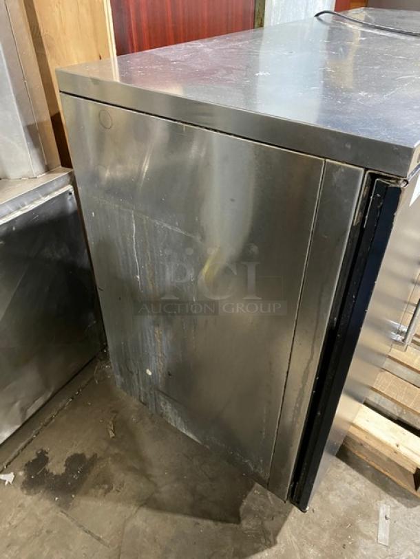 Perlick Commercial Black Powder Coated 2 Door Back Bar Cooler! With Stainless Steel Worktop! With Poly Coated Wire Racks! Model: BBS60-RO SN: 808080! 115V 1 Phase! - Image 2 of 7