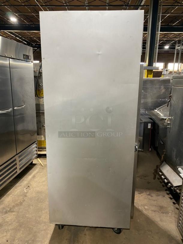 Traulsen Commercial Stainless Steel Solid Single Door Reach In Freezer! Energy Star Certified! With Poly Coated Wire Racks! Model: G12010 SN: T93868D05! 115V 1 Phase! On Casters! - Image 2 of 9