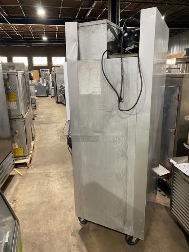 Traulsen Commercial Stainless Steel Solid Single Door Reach In Freezer! Energy Star Certified! With Poly Coated Wire Racks! Model: G12010 SN: T93868D05! 115V 1 Phase! On Casters! - Image 3 of 9