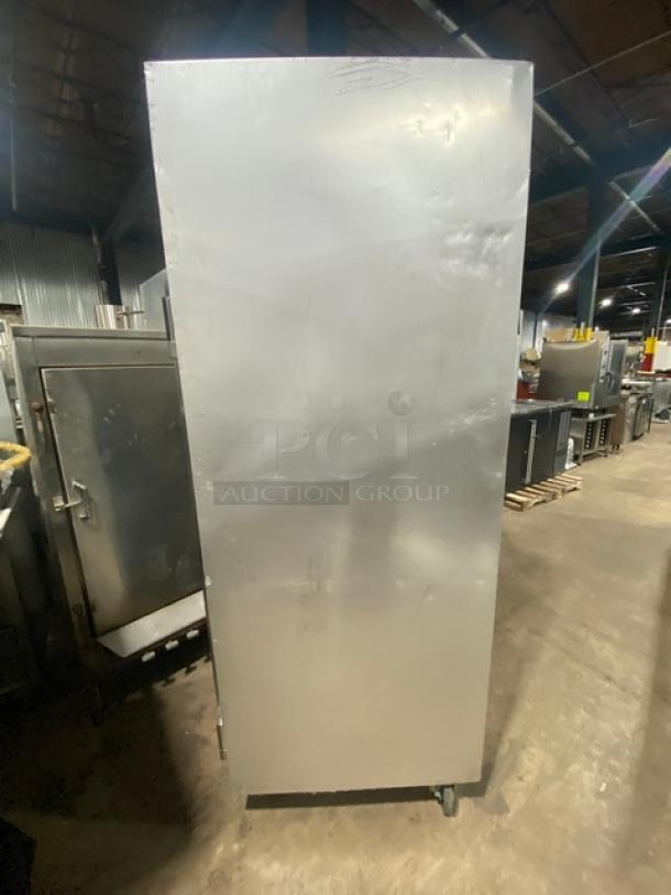Traulsen Commercial Stainless Steel Solid Single Door Reach In Freezer! Energy Star Certified! With Poly Coated Wire Racks! Model: G12010 SN: T93868D05! 115V 1 Phase! On Casters! - Image 4 of 9