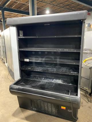 Hussmann Commercial Black Multi-Deck Refrigerated Self-Contained Open Grab-N-Go Merchandiser Display Case! With Adjustable Shelves! Model: MD-14 SN: MY15F326303! 208/230V 1 Phase!