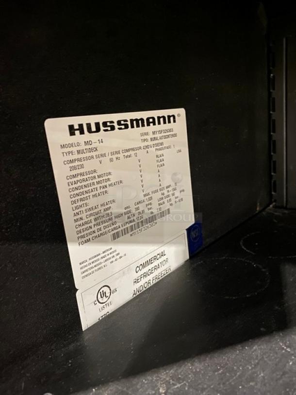 Hussmann Commercial Black Multi-Deck Refrigerated Self-Contained Open Grab-N-Go Merchandiser Display Case! With Adjustable Shelves! Model: MD-14 SN: MY15F326303! 208/230V 1 Phase! - Image 6 of 7