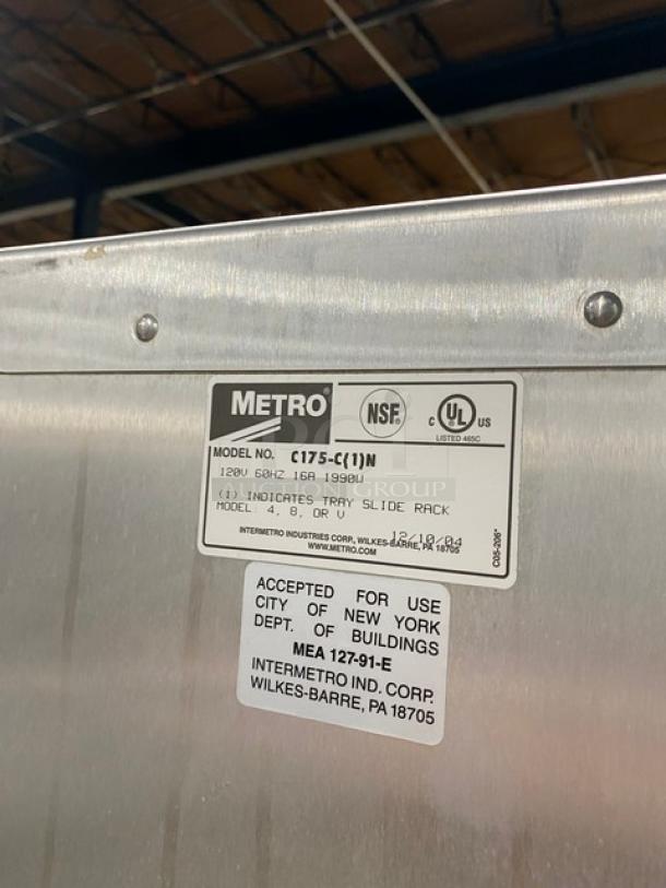 Metro Flavor View Series Commercial Mobile Insulated Heated Holding/Proofing Cabinet! With Built In Pan Holding Racks! Model: C175-C(1)N! On Casters! - Image 5 of 8