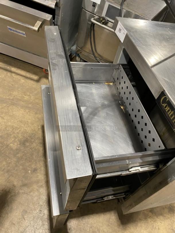 Continental Commercial Stainless Steel 2 Drawer Undercounter Worktop Refrigerator! Model: SW27 SN: 15162192! 115V 1 Phase! On Casters! - Image 5 of 8