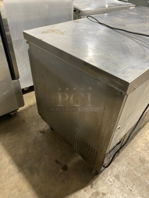 Avantco Commercial Stainless Steel 2 Door Undercounter Worktop Refrigerator! With Poly Coated Wire Racks! Model: 178SSUC60RHC SN: 6605250617120512! 115V! On Casters! - Image 4 of 7