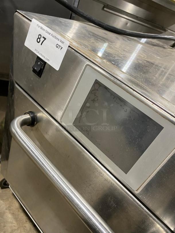 MerryChef Commercial Stainless Steel Electric Powered Countertop High-Speed Rapid Cook Turbo Oven! With Wire Oven Rack! Model: Eikon E4 SN: 121213090221! 208/240V 2 Phase +GND! - Image 5 of 8