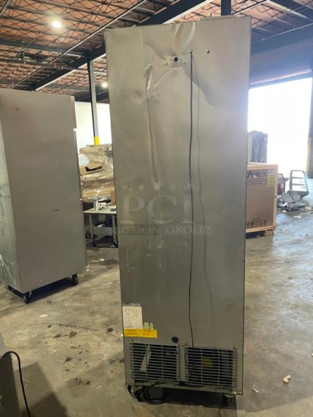 Asber! 2020 Late Model! Commercial Stainless Steel Solid Single Door Reach In Freezer! With Poly Coated Wire Rack! Model: ARF23HF SN: 8102089936! 115V 1 Phase! On Casters! - Image 4 of 9