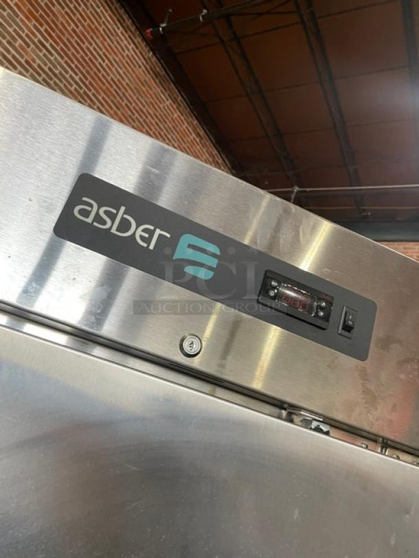 Asber! 2020 Late Model! Commercial Stainless Steel Solid Single Door Reach In Freezer! With Poly Coated Wire Rack! Model: ARF23HF SN: 8102089936! 115V 1 Phase! On Casters! - Image 8 of 9