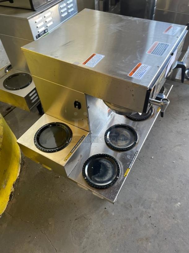 Bunn Commercial Stainless Steel Electric Powered Countertop Automatic Twin Coffee Brewer! With 6 Warming Plates & Hot Water Dispenser! With Stainless Steel Brew Basket! Model: AXIOM 0/6 TWIN SN: AXTN031012! 120/208-240V 1 Phase! On Legs! - Image 3 of 9