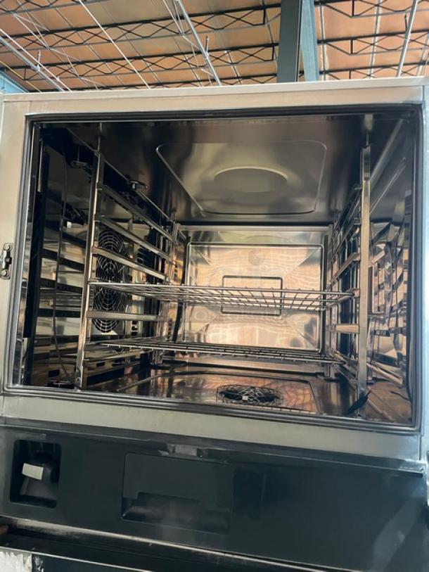 Rational iCombi Pro Series Commercial Stainless Steel Electric Powered Double Stacked Combi Oven! Energy Star Certified! With Wifi! With Built In Pan Holing Racks! Model: LM1000CE.AXXXX SN: E62SJ21052889581! 440/480V! 2X Your Bid Makes One Unit! - Image 7 of 11