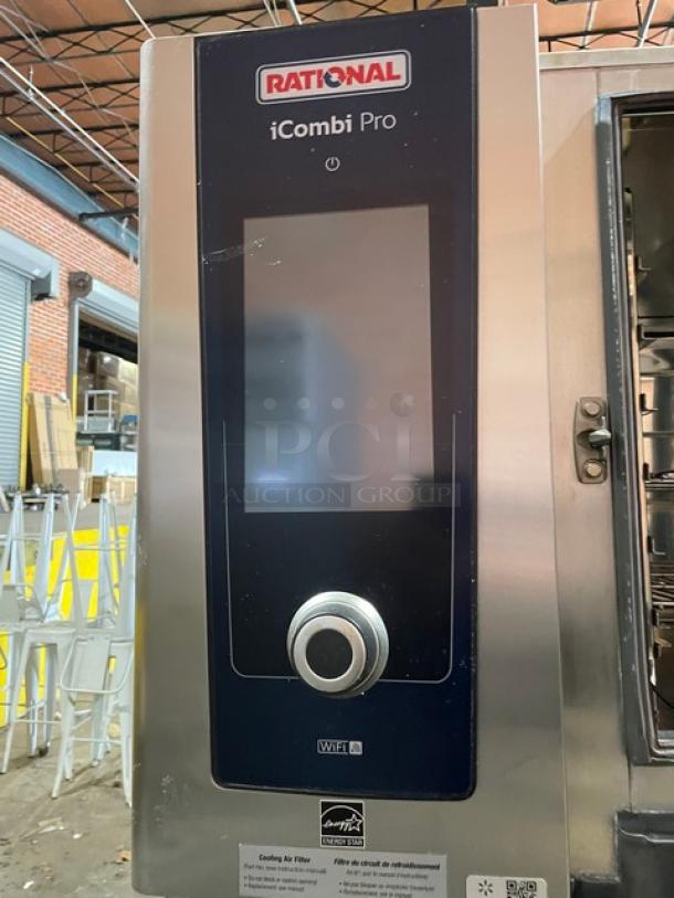 Rational iCombi Pro Series Commercial Stainless Steel Electric Powered Double Stacked Combi Oven! Energy Star Certified! With Wifi! With Built In Pan Holing Racks! Model: LM1000CE.AXXXX SN: E62SJ21052889581! 440/480V! 2X Your Bid Makes One Unit! - Image 8 of 11