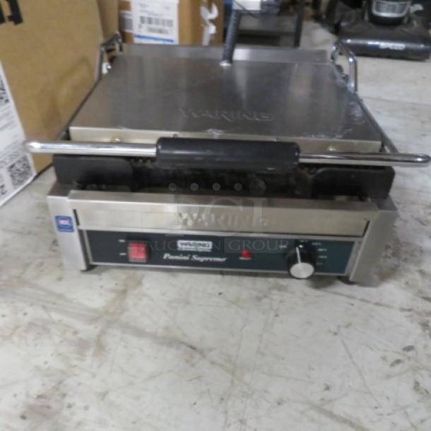 One WORKING Waring Panini Supreme. Model# WPG250. 120 Volt. 1800 Watt. $795.00 - Image 1 of 2