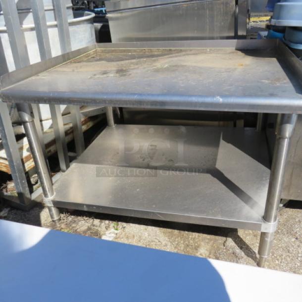 One Stainless Steel Equipment Table With A SS Under Shelf. 37X31X29 - Image 1 of 1