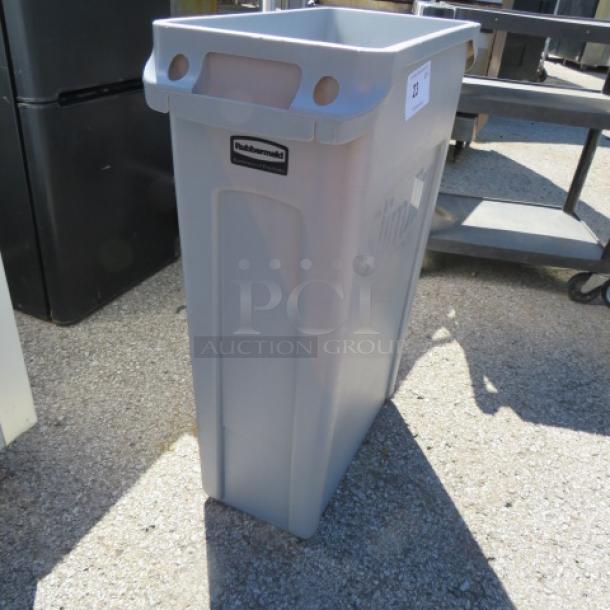 One Rubbermaid Slim Jim Trash Can. - Image 1 of 1