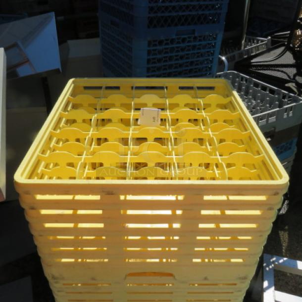 One Ecolab Yellow 25 Hole 12 Inch Deep  Dishwasher Rack. - Image 1 of 1