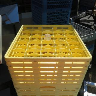 One Ecolab Yellow 25 Hole 12 Inch Deep  Dishwasher Rack.
