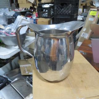 One Stainless Steel Pitcher.