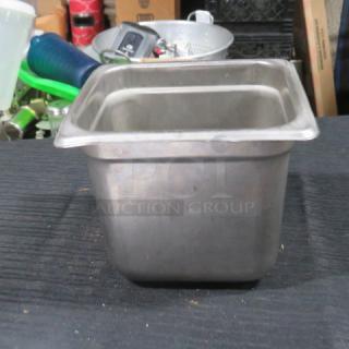 1/6 Size 6 Inch Deep Hotel Pan. 2XBID